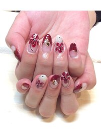 ～フレンチフラワーネイル～