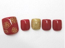 ネイルサロンセレーネ(Selene)/赤　フット