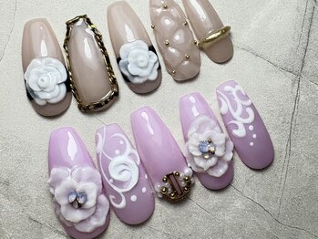 エンボスお花アート