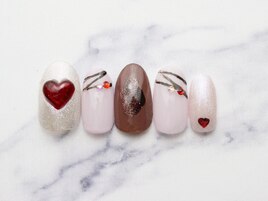 チョコ＆ハートネイル全員￥8500