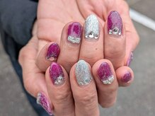 キラキラ逆フレンチ