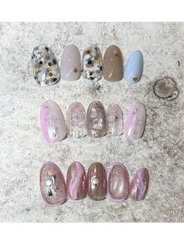 ネイルサロン ラポール 新札幌店の写真/指先を彩るアート!オーロラシェル・マグネット・マーメイド等春~夏に透明感と遊び心を☆♪モチの良さ◎