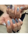 大人可愛いっ☆ブルーネイル