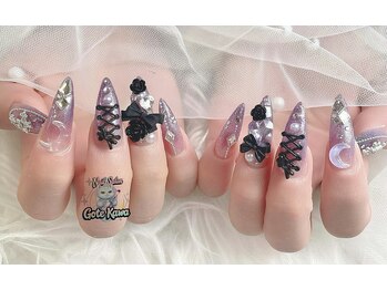 ゴテかわ(GOTE KAWA)/リボンネイル、グラデーション