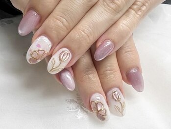 アトリエ ハチ 神戸新開地(Atelier 8)/春の桜とチューリップのアート