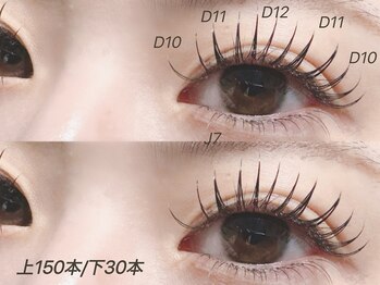 エミーアイラッシュ 大通店(Emii Eyelash)/フラットラッシュ上下180本
