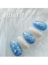 花火ネイル