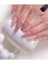 サムズアップネイル(thumbs up nail)/スカルプ長さ出し2本アート