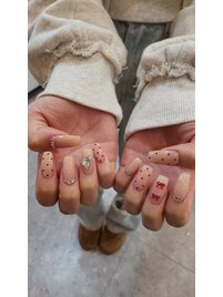 バレンタインネイル