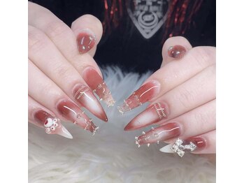 ハラ(Hara)/赤　ホワイト合わせ　