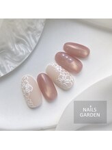 ネイルズガーデン(NAILS GARDEN)/手描きレースネイル
