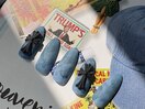 デニム×黒クロムネイル