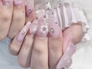 淡いピンクネイル