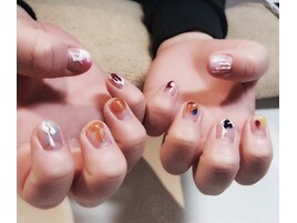 塗りかけニュアンスネイル♪