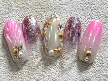 レイネイル 岐阜茜部店(RAY NAIL)/サマーピンクデザイン