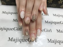 ネイルサロン マジックガール(Nail Salon MagiqueGirl)/【ミラーニュアンスホワイト】