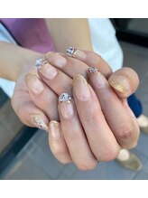 トータルサロン 白べぇーっ プラス/ツイードネイル