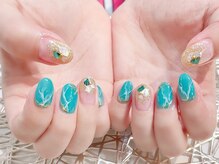 ラルネイル 大宮(Lull. nail)/#ターコイズ #ニュアンスネイル