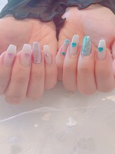 らん ネイル/非対称ハートネイル！