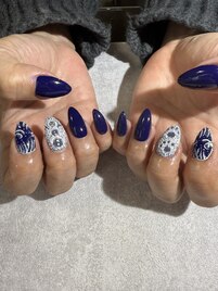 雪だるま×足跡