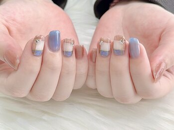 ヒールネイル(heal nail)/チェック柄nail.