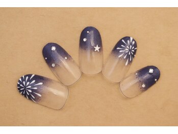 ネイルルージュ(Nail Rouge)/花火ネイル★夏ネイル