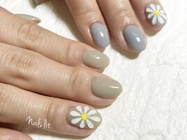 ぷっくりフラワー×ワンカラー