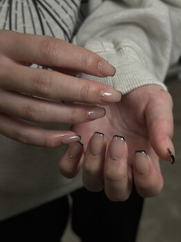 ランプネイル(LAMP nail)/フレンチ+パーツ