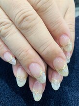 ネイルモア 三軒茶屋店(NAIL moA)/クリアフレンチ×シェル