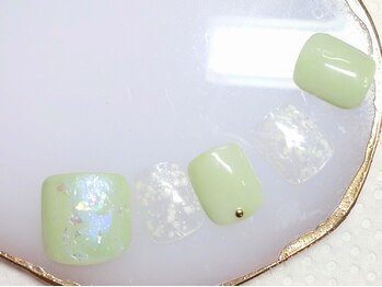 ヨガ アンド リラクゼーション からだの恵み 安城サロン/かわいいアートのフットネイル