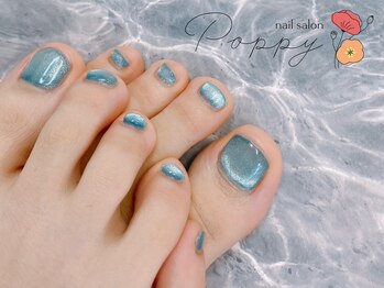 ポピー(Poppy)の写真/《フットネイル¥5300~》早朝ok!最終受付20時*足元を美しく魅せる洗練されたデザイン多数ご用意♪