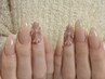 【Jr.ネイリスト限定!HAND★4500円】ワンカラー+クロムパーツ2個