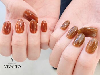 ワールド ビューティ ヴィヴァルト 宝塚店(WORLD BEAUTY VIVALTO)/ブラウンネイル/ワンカラー