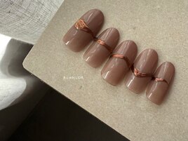 ブラウン干支ネイル