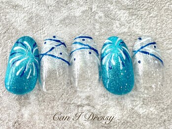 キャンアイ ドレッシー 横須賀中央店(Can i Dressy)/きらきら花火ネイル¥9,000