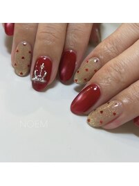 バレンタインネイル