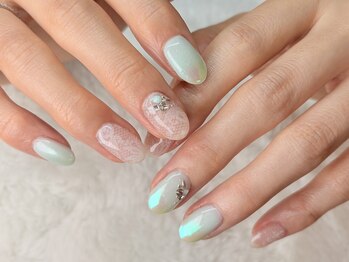 グロスネイル(gloss nail)/ジェルアート/レース