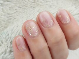 ピンク冬ネイル♪