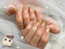ゴールド×チークネイル♪