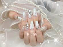 ネイルアンドまつげエクステ リッチエイト 原宿店(Rich8)/スカルプ★ホワイトチェック