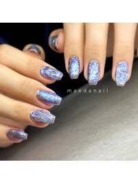 maeda.ラメ＋ミラーネイル