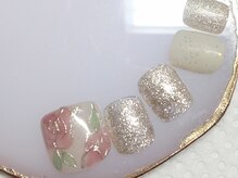 ヨガ アンド リラクゼーション からだの恵み 安城サロン/かわいいアートのフットネイル