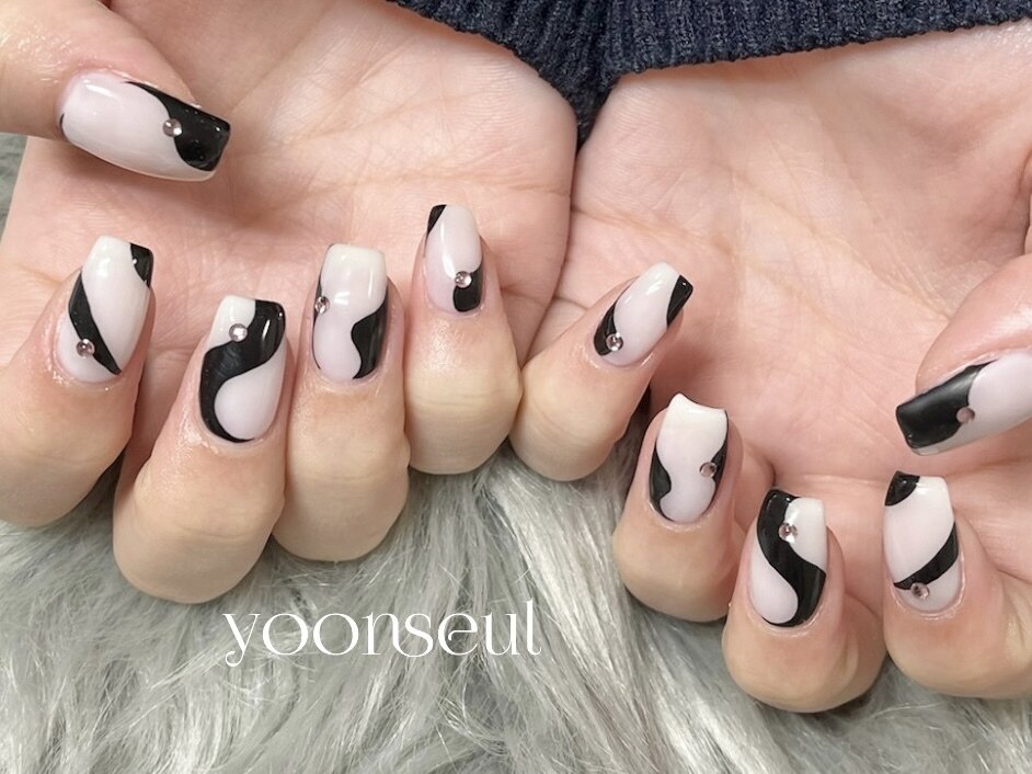 ネイルチップ ガラスフレンチ オーダー ちゅるん 【公式通販】