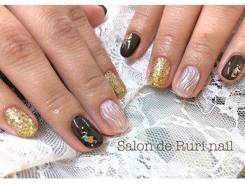 サロンドルリネイル(salon de Ruri nail)/◎カジュアルショート＊なみなみ