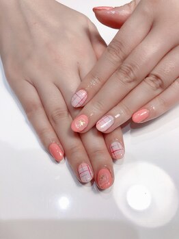 クリスタルネイルサロン(Crystal Nail)/3Dネイル チェックネイル