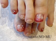 ノーム ネイル(NO-MU)/クリスマスフットネイル