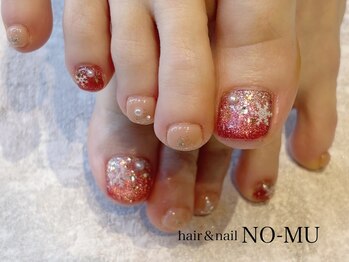 クリスマスフットネイル