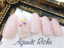 アグニークリッシェ(Agunik Riche)/【押し花ネイル】