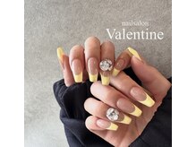 ネイルサロン ヴァレンタイン(nailsalon Valentine)/黄色×フレンチ