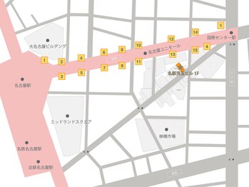センス 名古屋名駅店(SENSE)/地図(名古屋市名駅エリア)